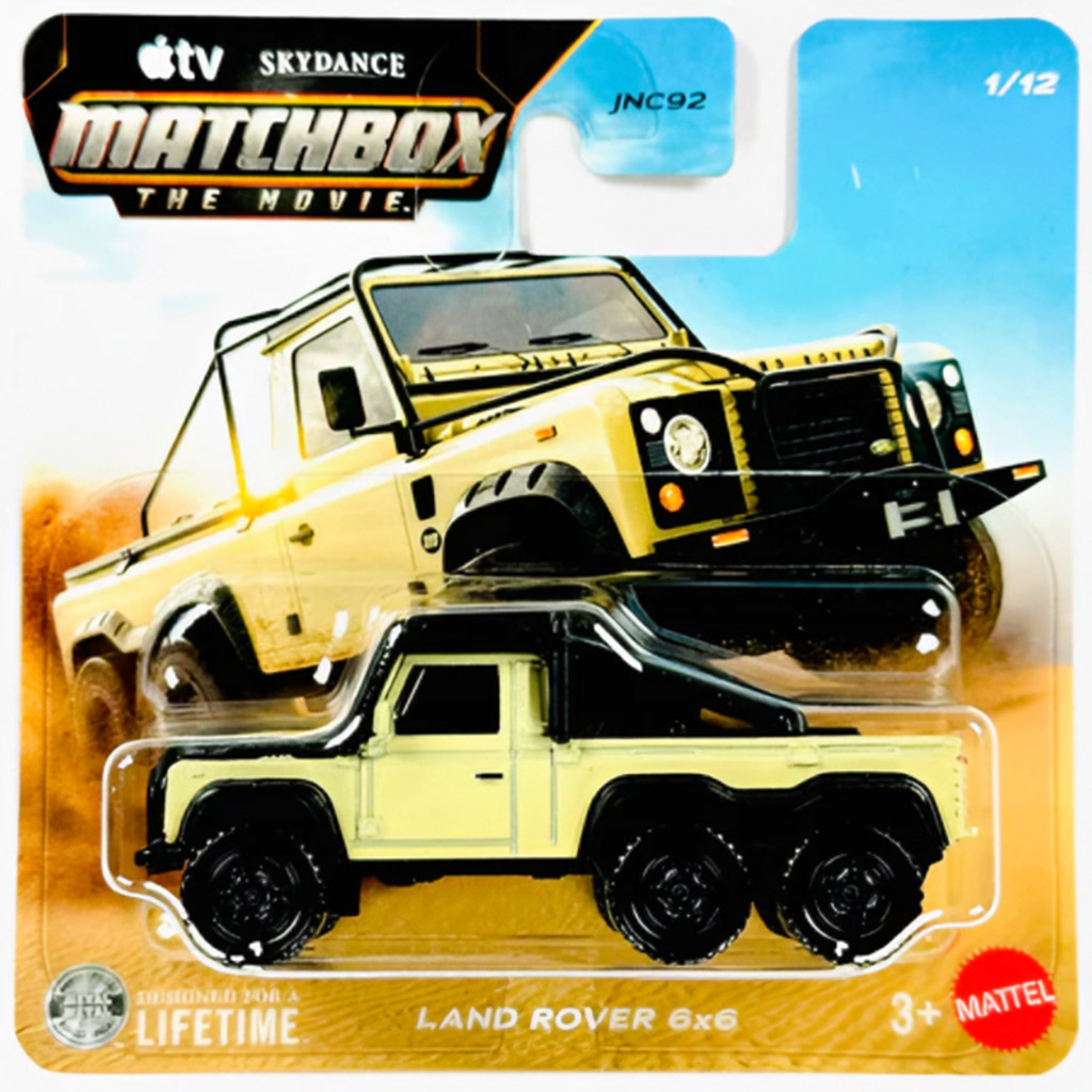 Matchbox A Film: Land Rover 6x6 samochód 1/64 - Mattel zdjęcie 1