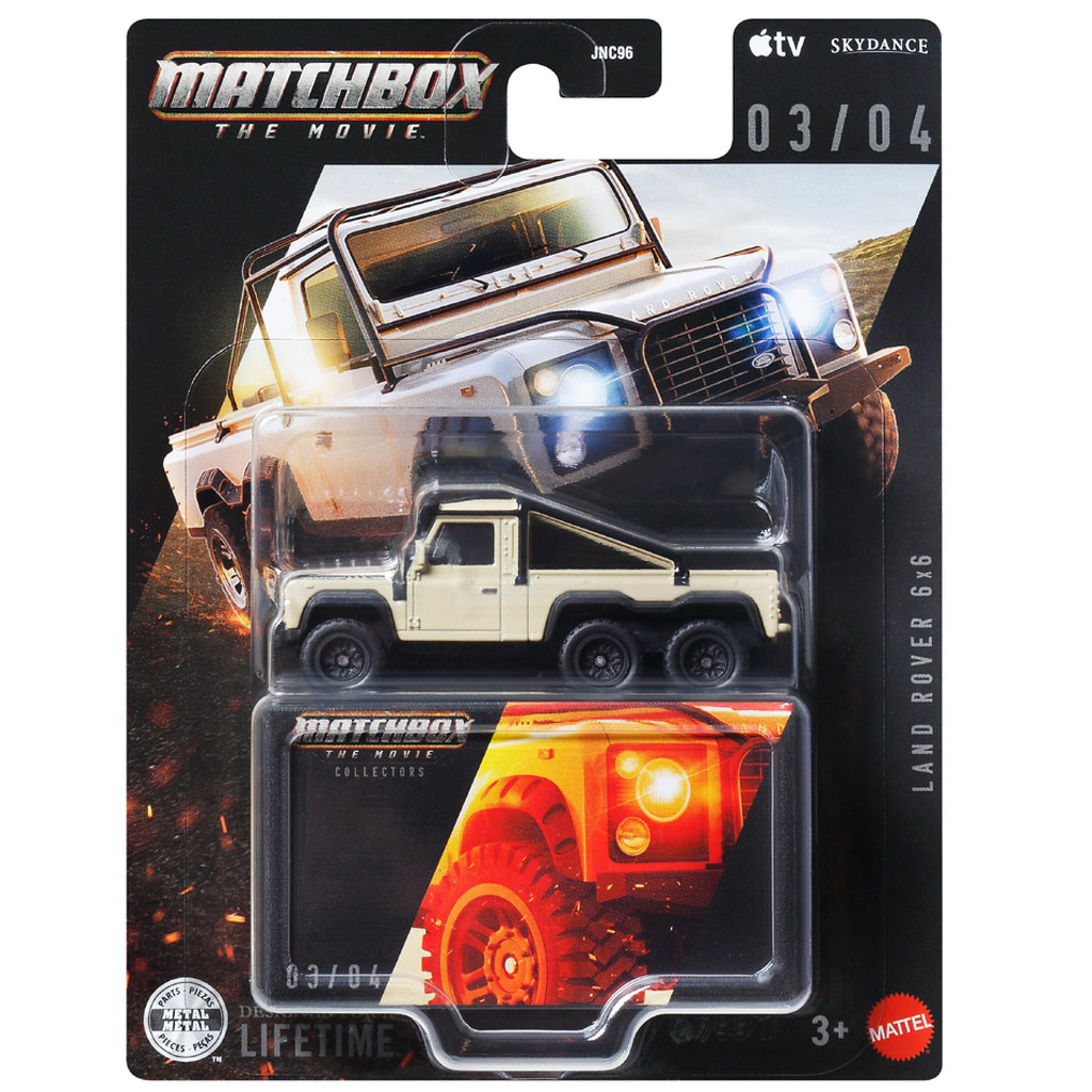 Matchbox A Film Land Rover 6x6 samochód kolekcjonerski 1/64 - Mattel zdjęcie 1
