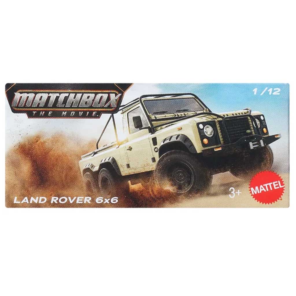 Matchbox A Film: Land Rover 6x6 samochodzik w pudełku 1/64 – Mattel zdjęcie 1
