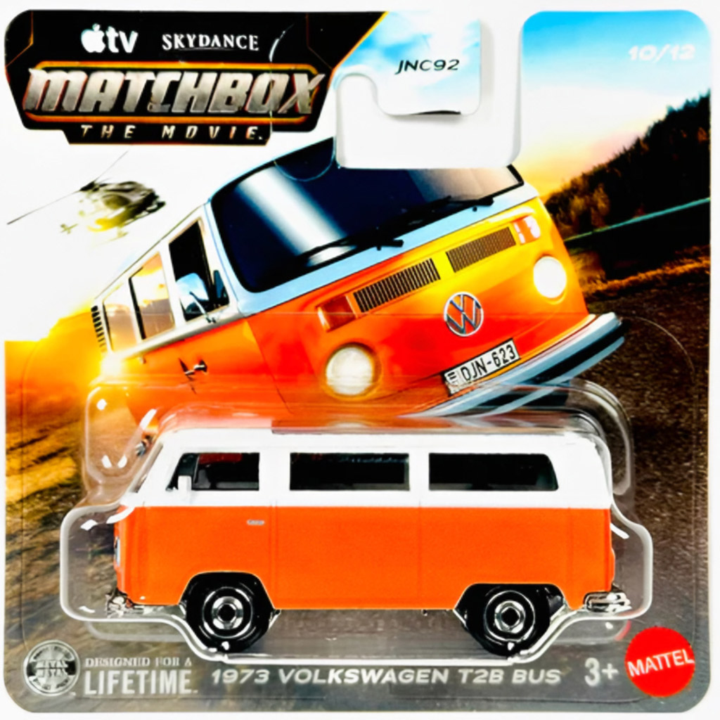 Matchbox Film: 1973 Volkswagen T2B Bus mały samochód 1/64 - Mattel zdjęcie 1