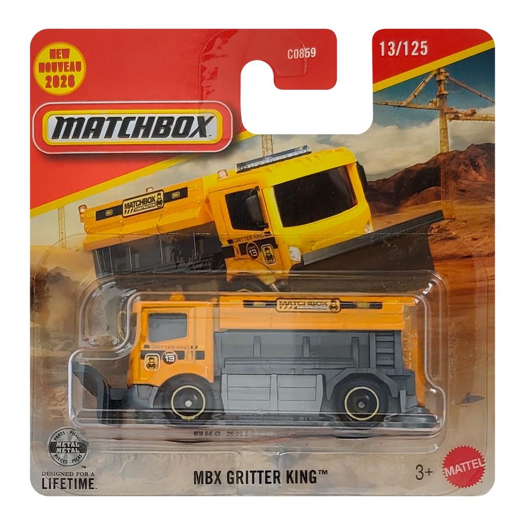 Matchbox: MBX Gritter King maszyna budowlana 1/64 - Mattel zdjęcie 1