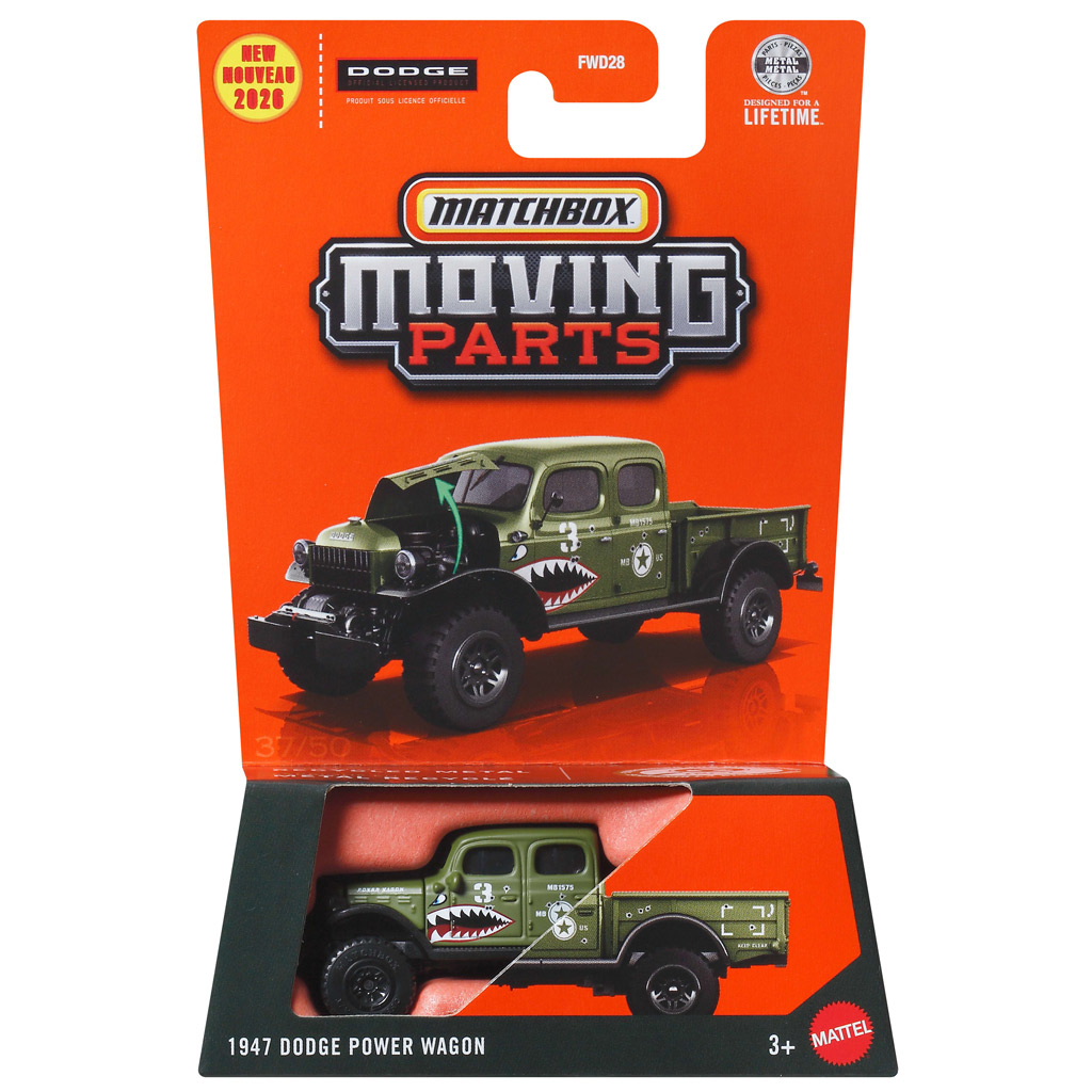 Matchbox Ruchome Części: 1947 Dodge Power Wagon otwierany samochodzik 1/64 - Mattel zdjęcie 1