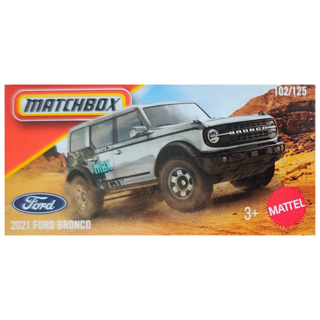 Matchbox: Szary samochód 1/64 Ford Bronco w pudełku 2021 - Mattel zdjęcie 1