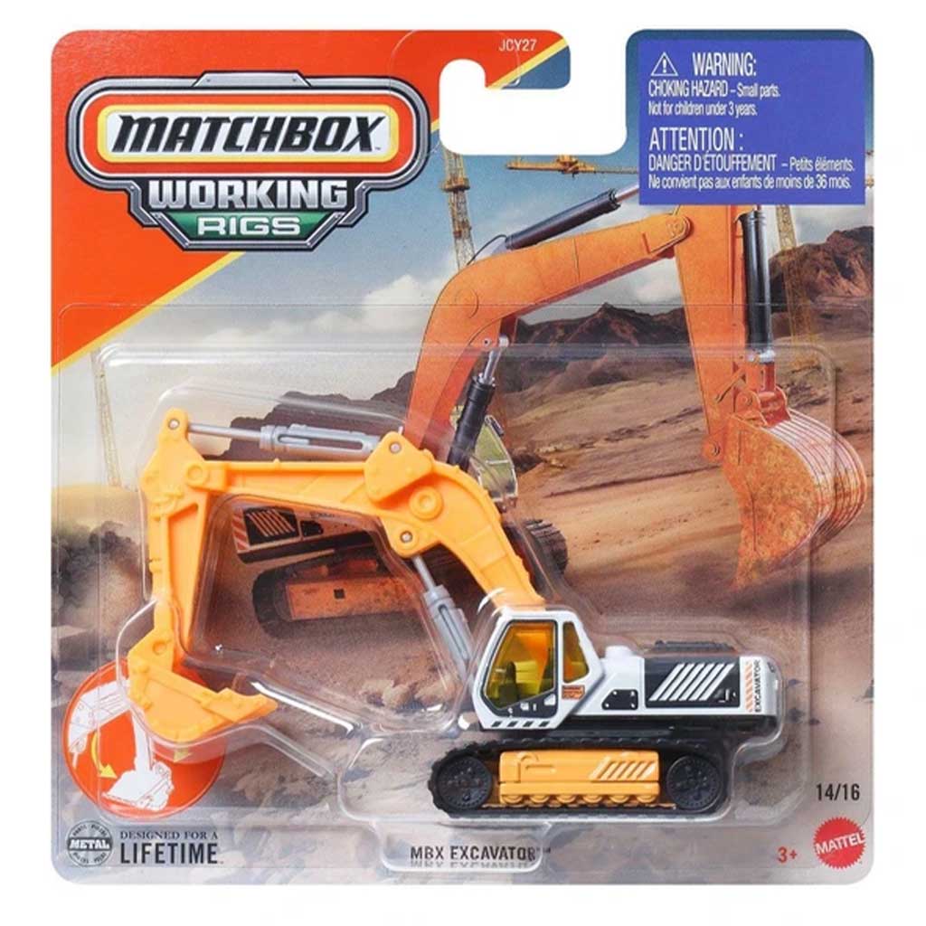 Matchbox: Working Rigs MBX Excavator maszyna robocza 1/64 - Mattel zdjęcie 1