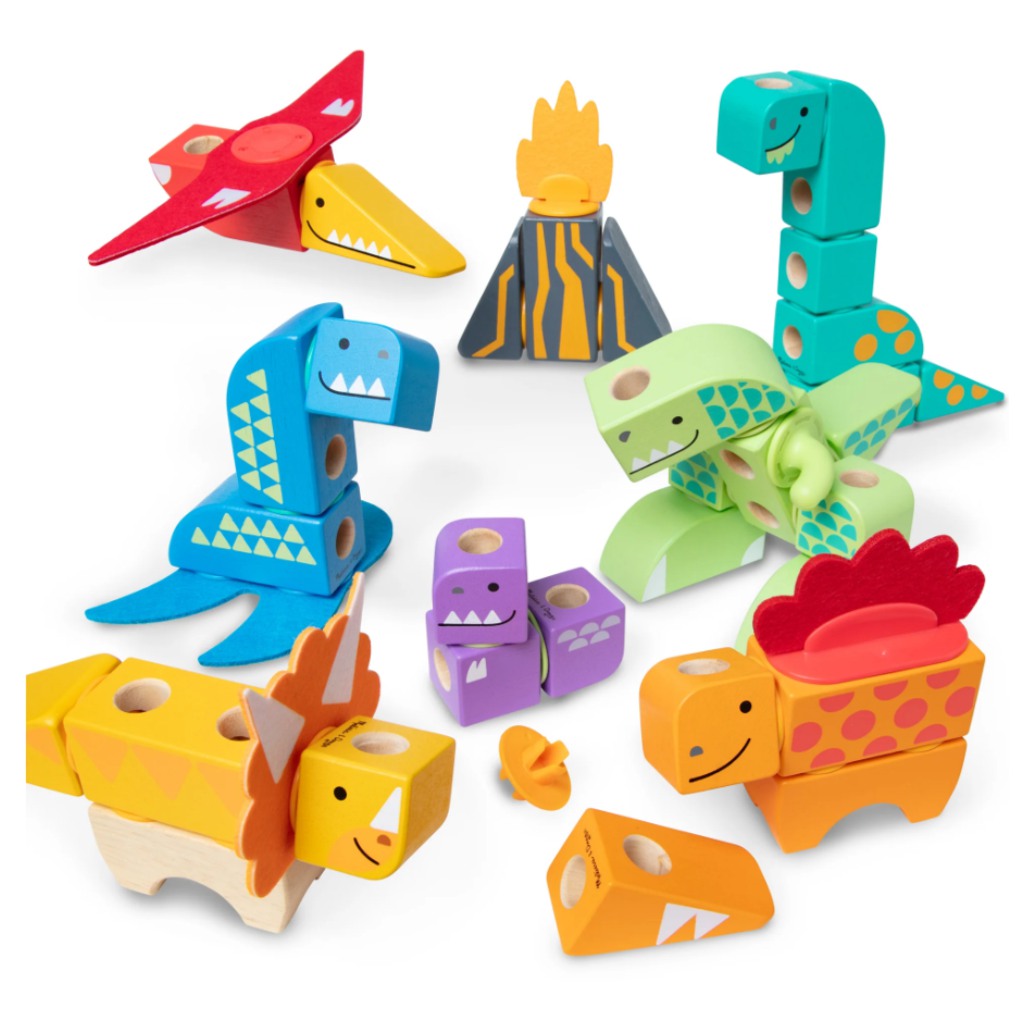 Melissa & Dough Blockables Dinoszauruszy zestaw do budowy 69 sztuk zdjęcie 2