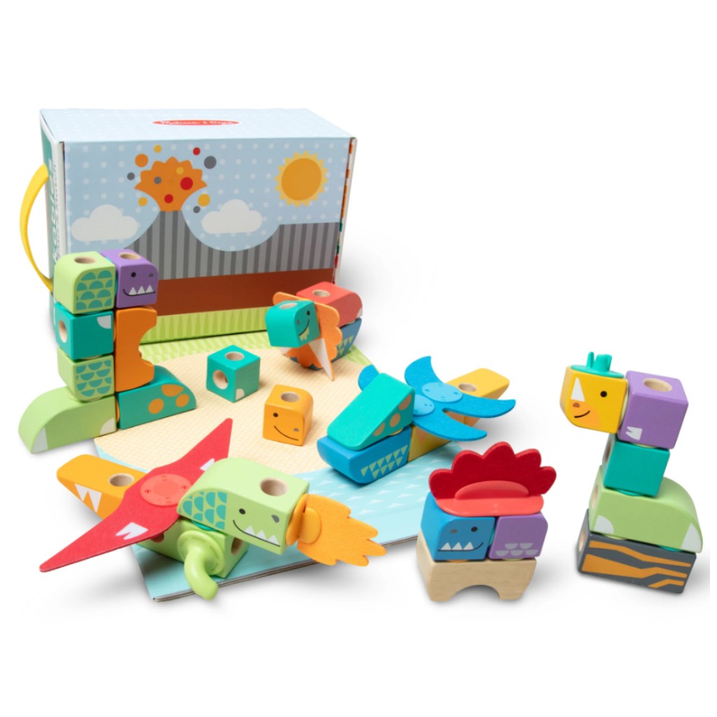 Melissa & Dough Blockables Dinoszauruszy zestaw do budowy 69 sztuk zdjęcie 3