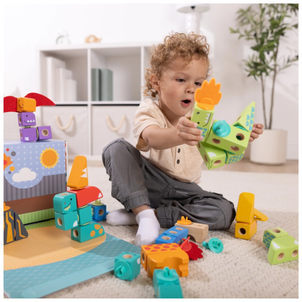 Melissa & Dough Blockables Dinoszauruszy zestaw do budowy 69 sztuk zdjęcie 4