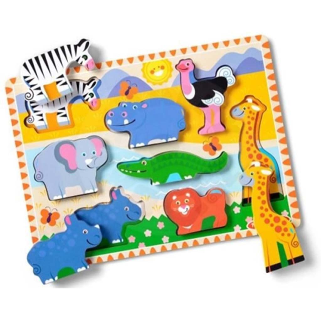 Melissa&Doug: Puzzle ze zwierzętami - Safari - Spin Master zdjęcie 1