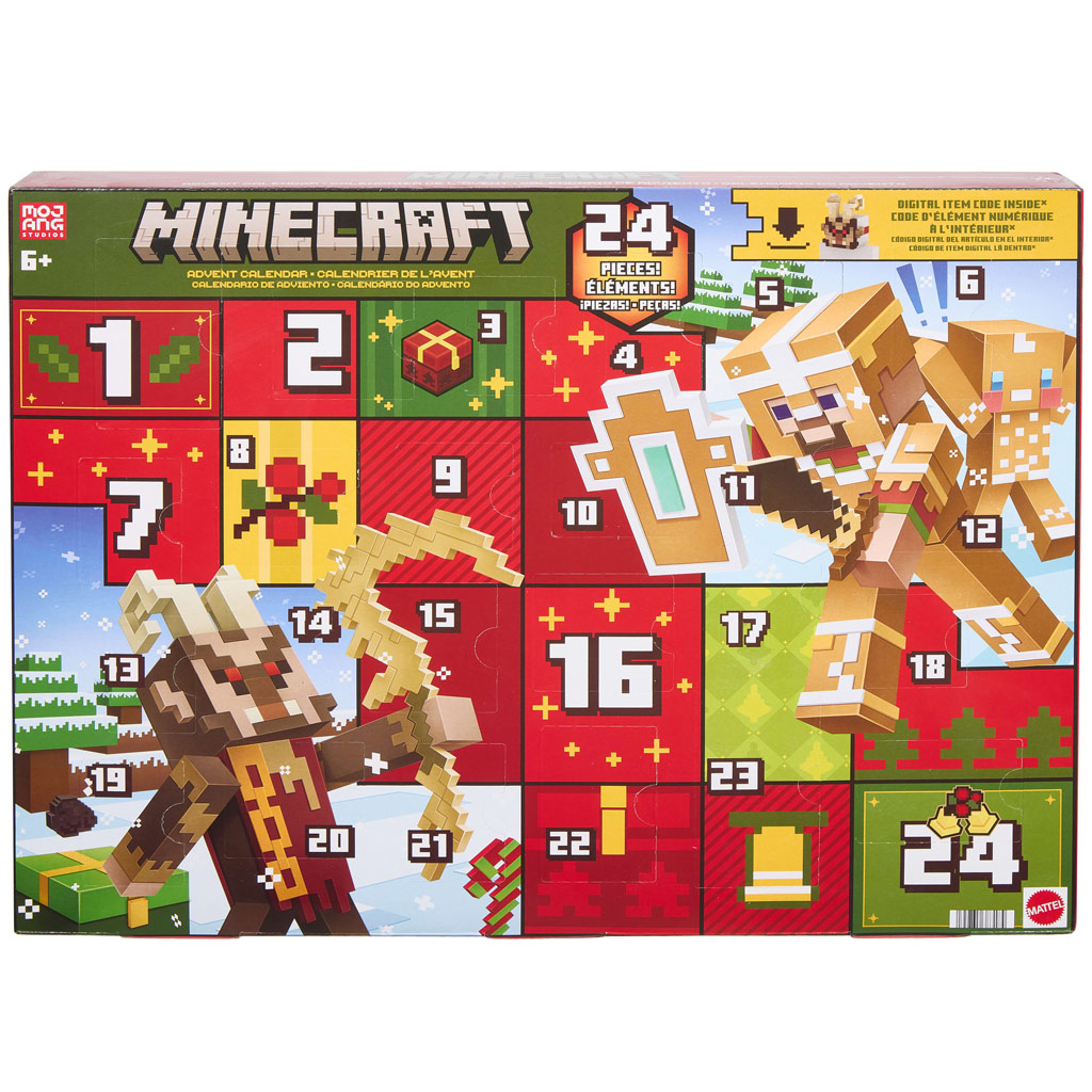 Minecraft kalendarz adwentowy z 24 niespodziankami – Mattel zdjęcie 1