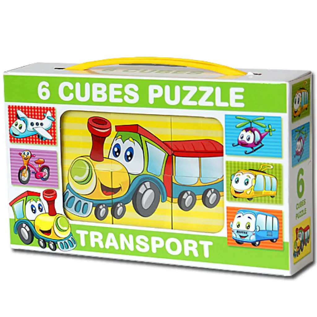 Mini klocki z bajkami z wesołymi pojazdami 6szt - D-toys zdjęcie 1