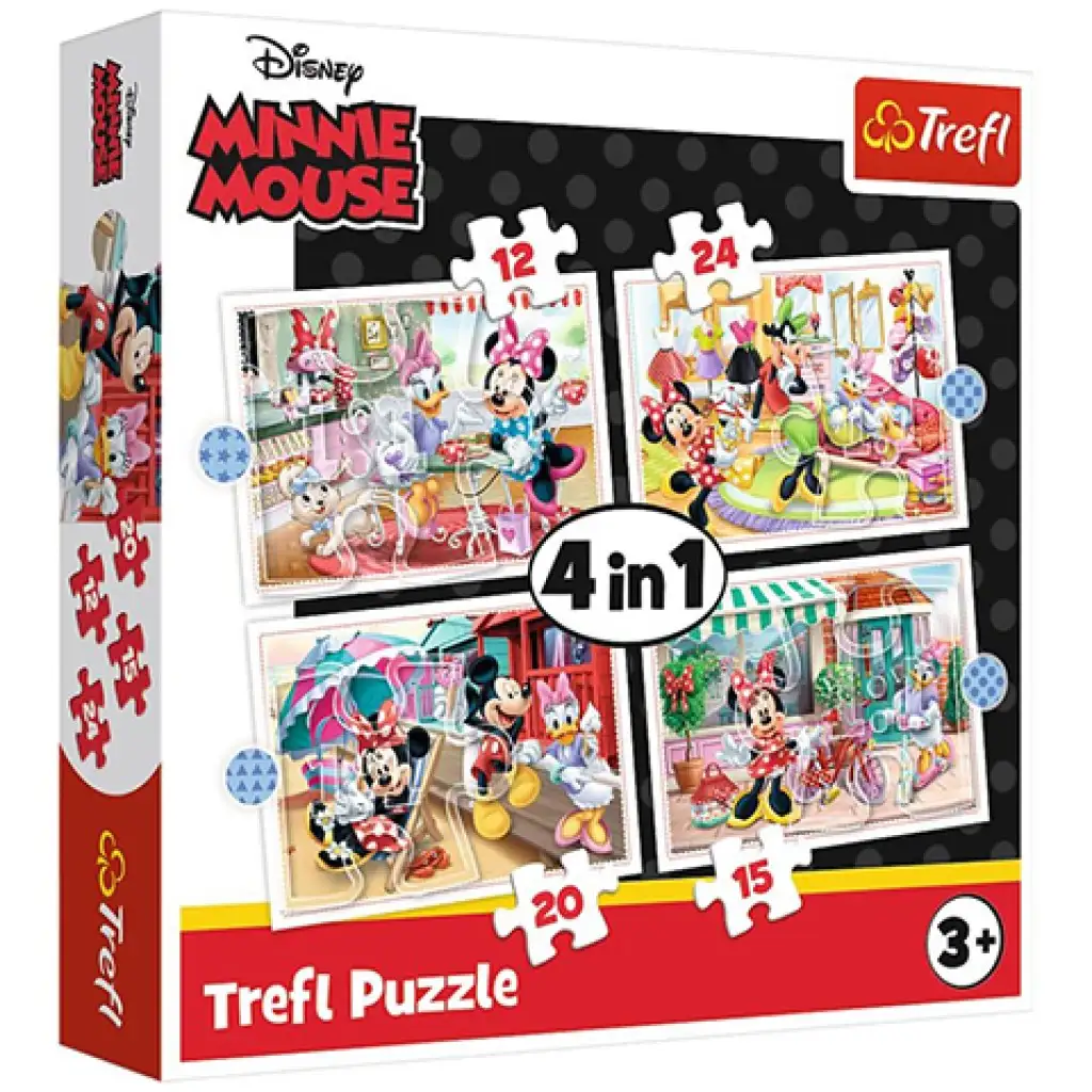 Minnie Mouse i przyjaciele 12,15,20,24szt. 4 w 1 puzzel - Trefl zdjęcie 1