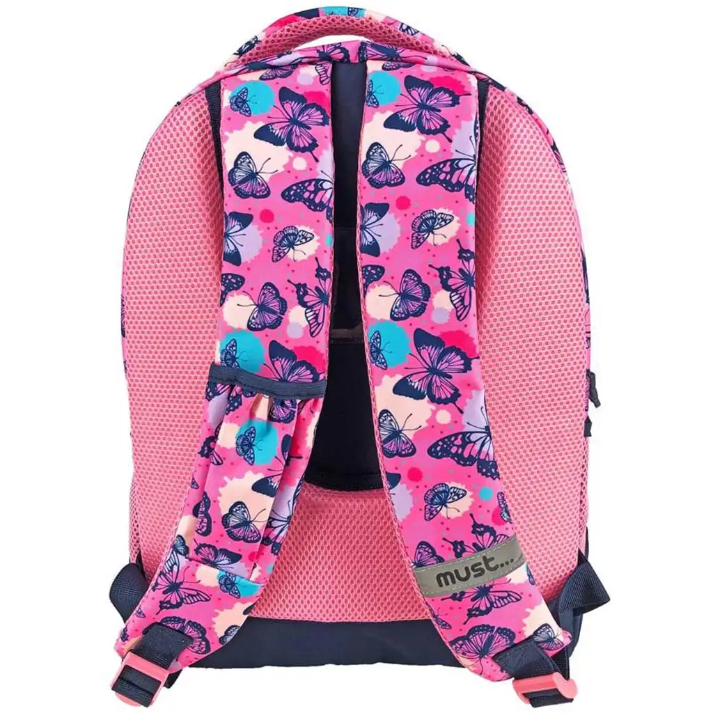Must: Plecak szkolny z motywem motyla, plecak 32x18x43cm zdjęcie 2