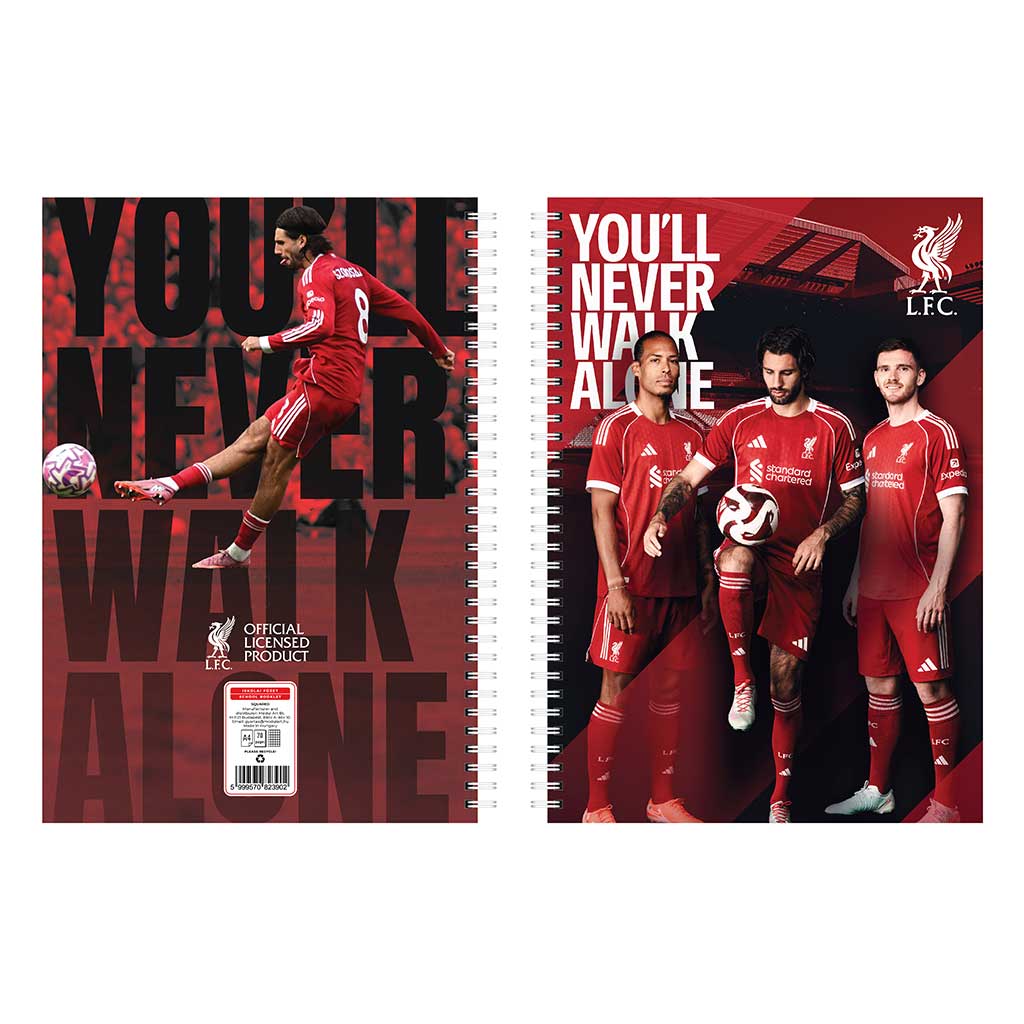 Nebulo: Liverpool Spiralnotizbuch w kratkę 70 kartek A/4 1szt zdjęcie 2