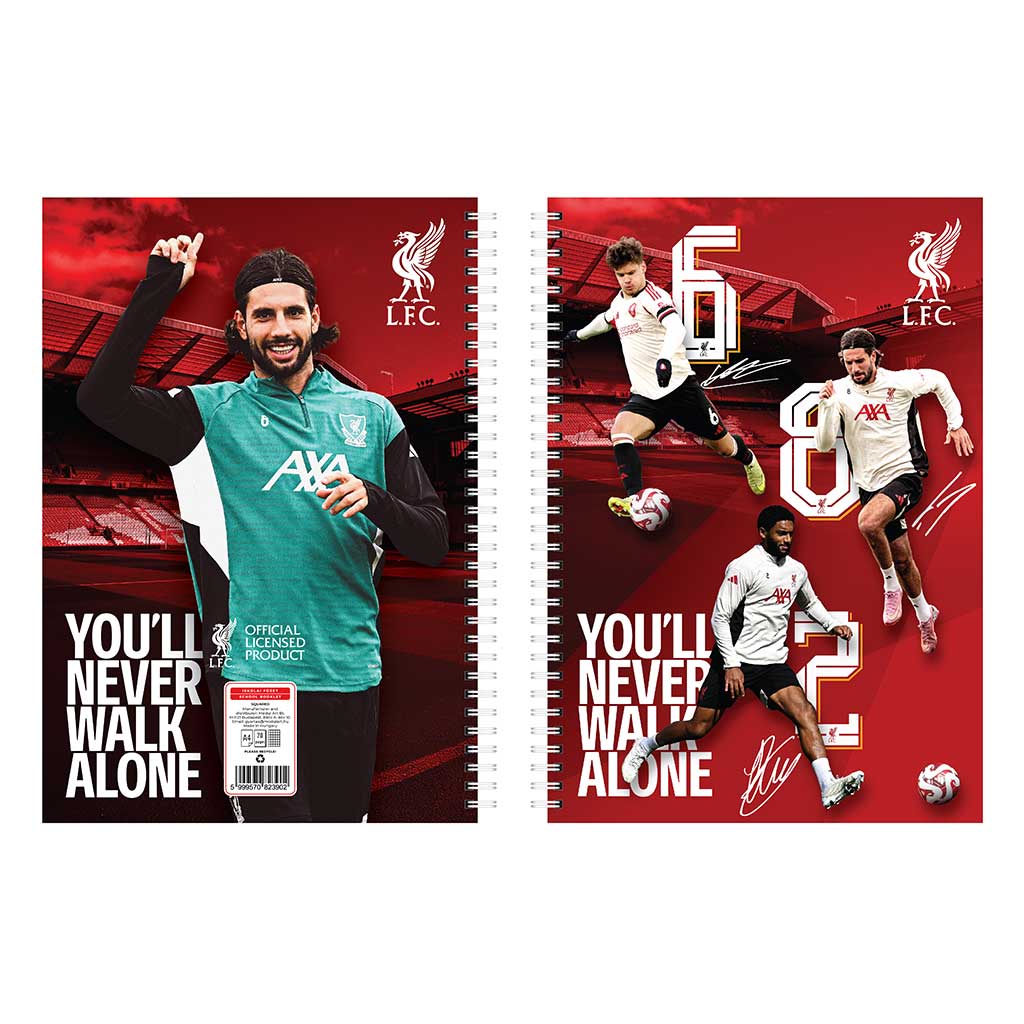 Nebulo: Liverpool Spiralnotizbuch w kratkę 70 kartek A/4 1szt zdjęcie 3