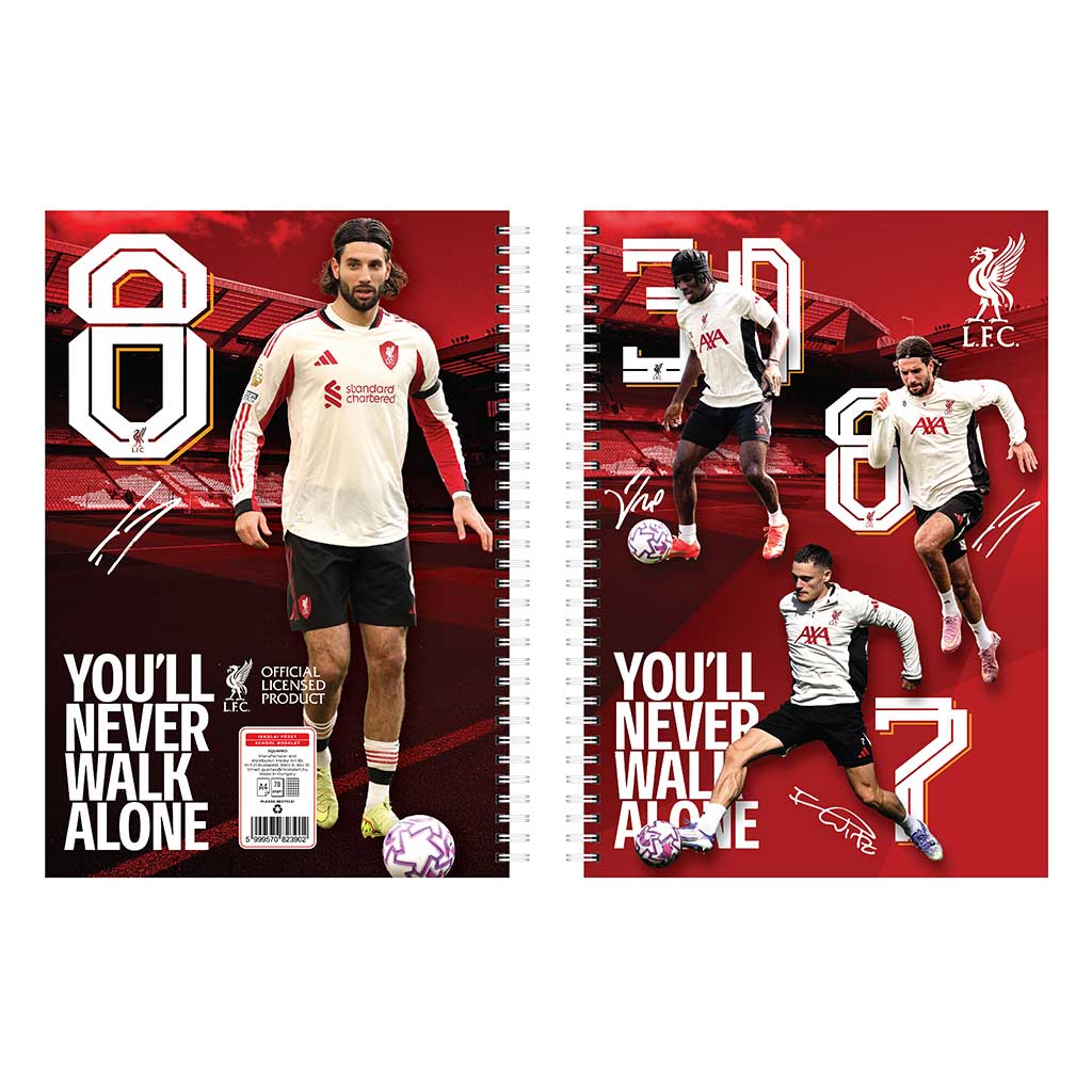 Nebulo: Liverpool Spiralnotizbuch w kratkę 70 kartek A/4 1szt zdjęcie 4
