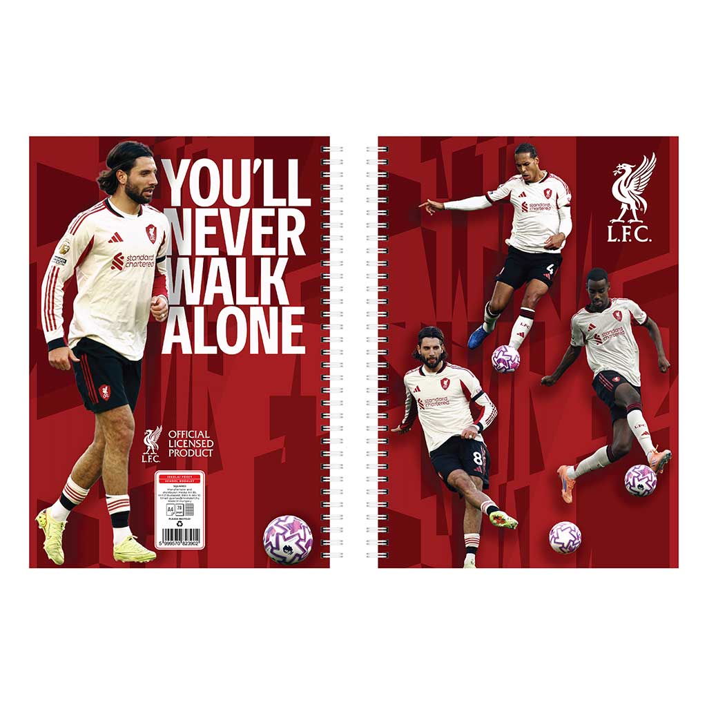 Nebulo: Liverpool Spiralnotizbuch w kratkę 70 kartek A/4 1szt zdjęcie 5