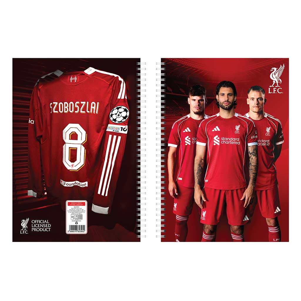 Nebulo: Liverpool Spiralnotizbuch w kratkę 70 kartek A/4 1szt zdjęcie 6