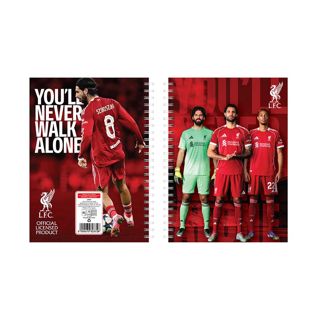 Nebulo: Liverpool Spiralny zeszyt w linie 70 kartek A/5 1szt zdjęcie 2