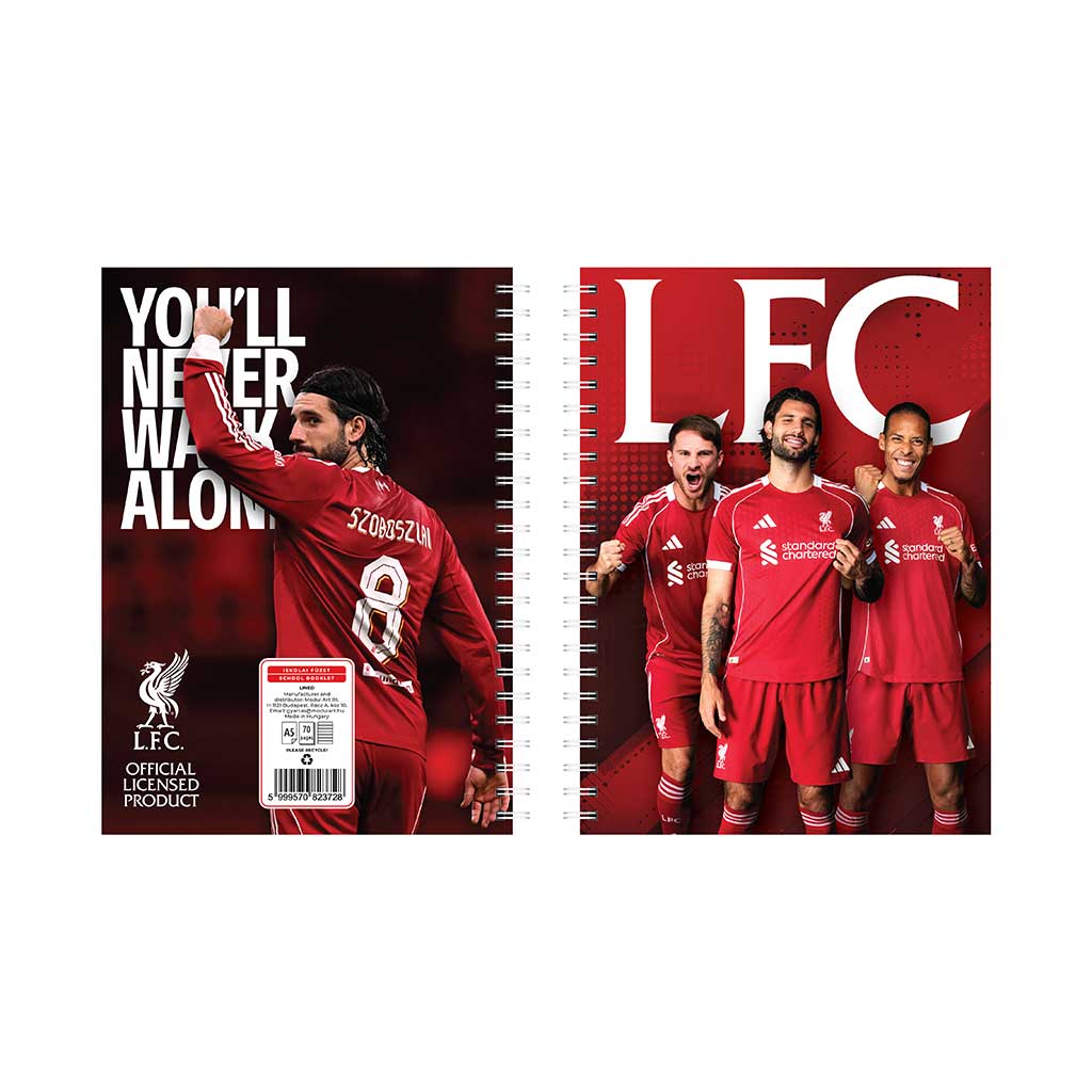 Nebulo: Liverpool Spiralny zeszyt w linie 70 kartek A/5 1szt zdjęcie 3