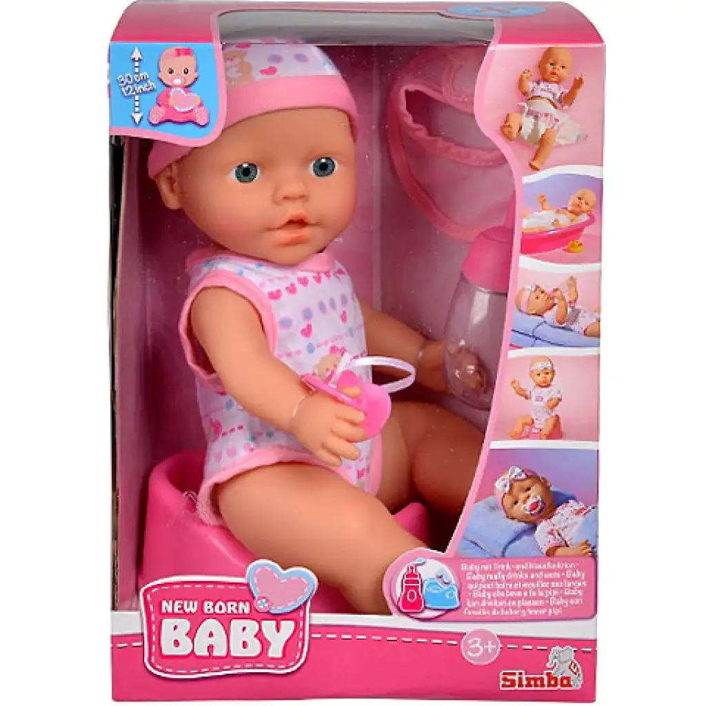 Noworodkowa lalka sikająca z akcesoriami - Simba Toys zdjęcie 1