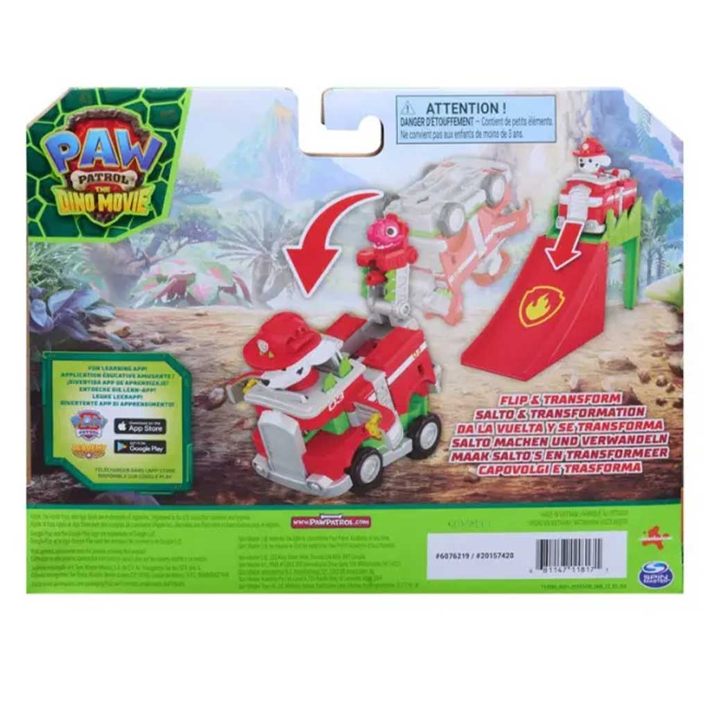 Paw Patrol Dino Movie - Przewracające się akrobatyczne pojazdy Marshalla - Spin Master zdjęcie 2