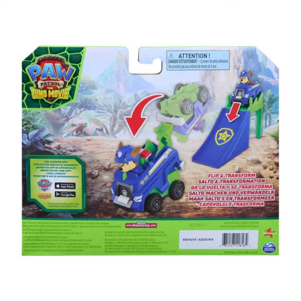 Paw Patrol Dino Movie - Przewracający się akrobatyczny pojazd Chase - Spin Master zdjęcie 2