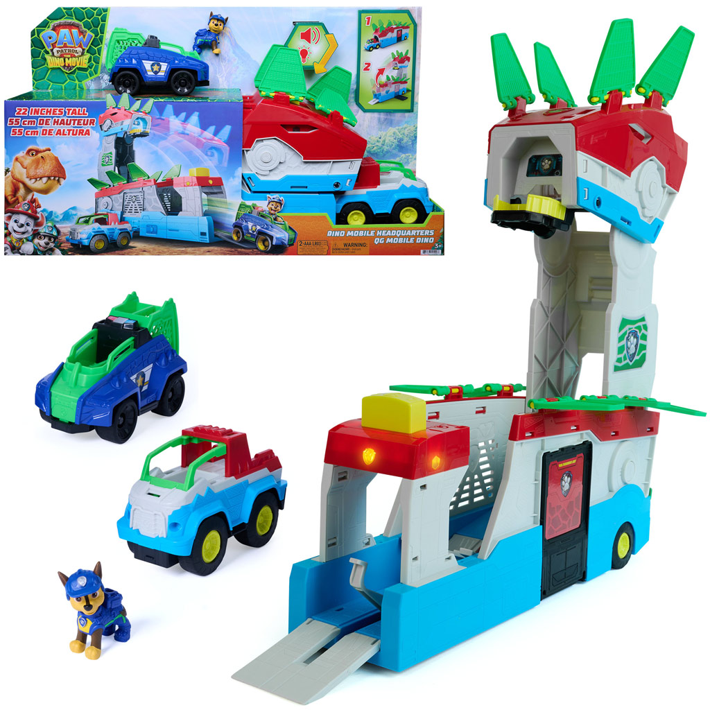 Paw Patrol Film Dino: Dino mobilna baza zabawkowa - Spin Master zdjęcie 1