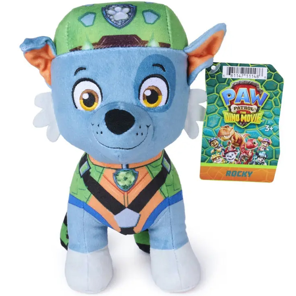 Paw Patrol Film Dino: Pluszowa figura Rocky 17cm - Spin Master zdjęcie 1