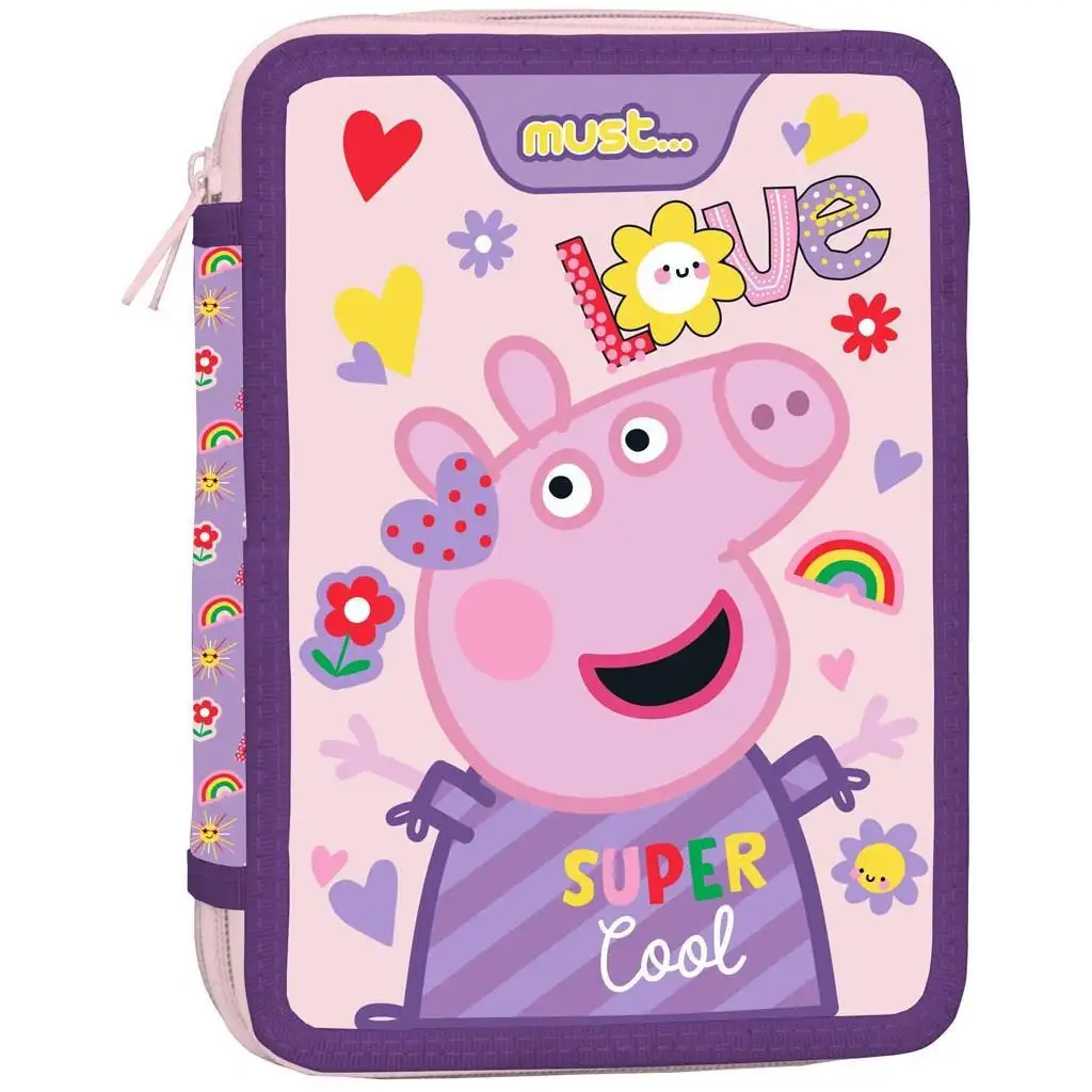 Musztarda: Peppa Świnka dwupoziomowy piórnik z wypełnieniem 15x21x5cm zdjęcie 1