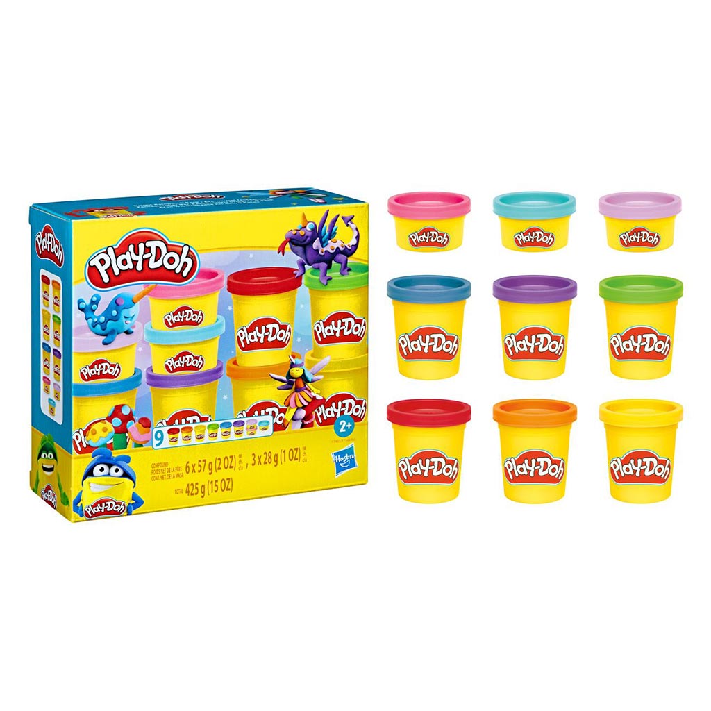 Play-Doh: 9 pojemników plasteliny w żywych kolorach 425g - Hasbro zdjęcie 1