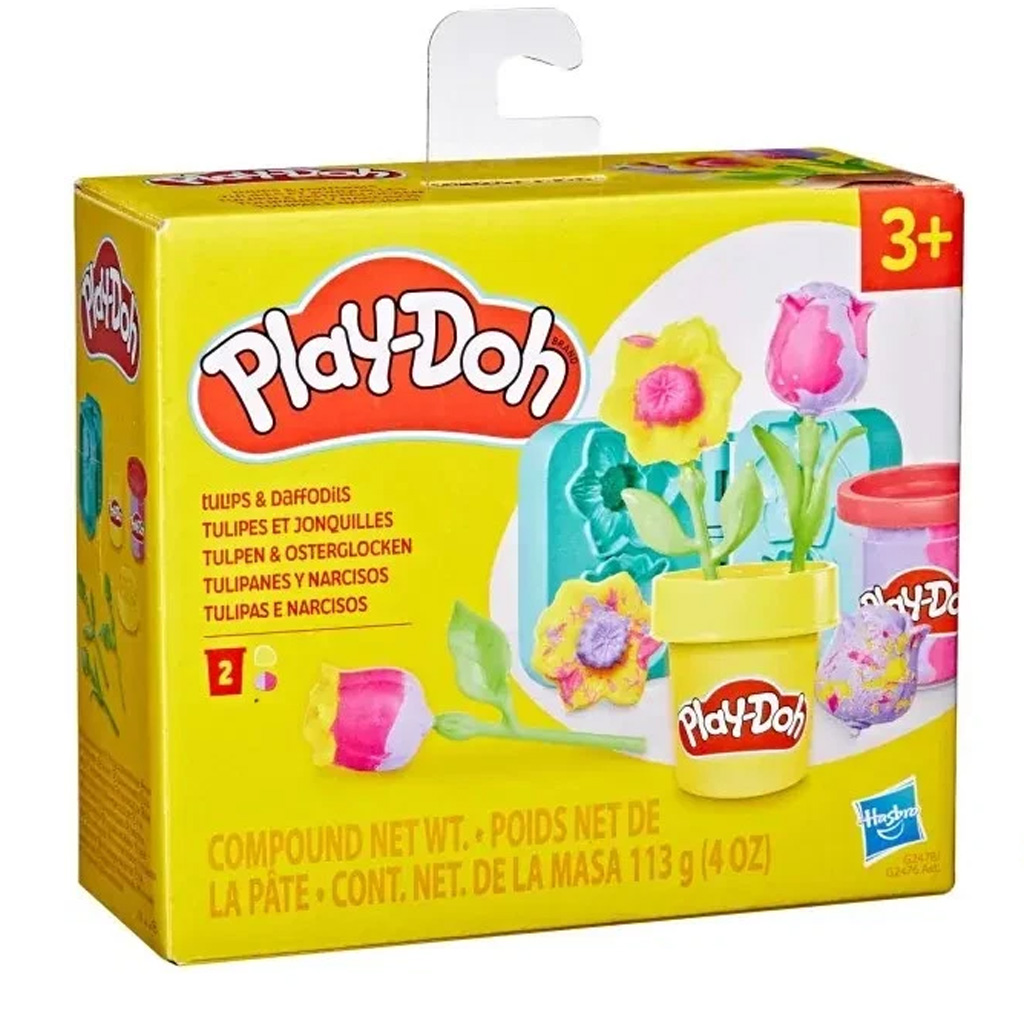 Play-Doh: Małe kwiaty - Zestaw plastelinowy Tulipan i narcyz - Hasbro zdjęcie 1