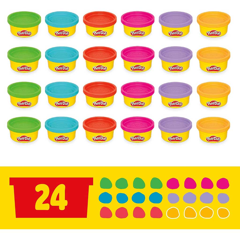 Play-Doh: Zestaw do zabawy 24 szt. z plasteliną i akcesoriami - Hasbro zdjęcie 4