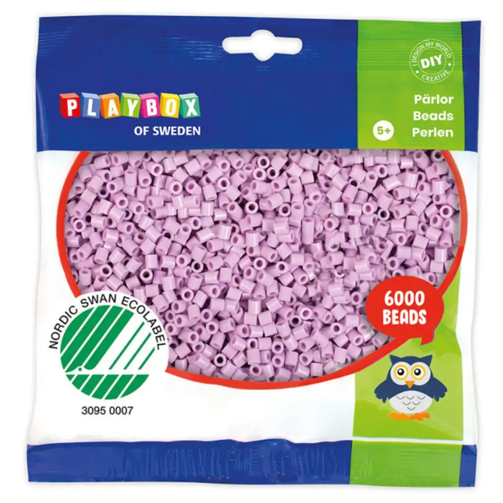 PlayBox: 5mm MIDI prasowane koraliki 6000 sztuk w pastelowym fioletowym kolorze zdjęcie 1