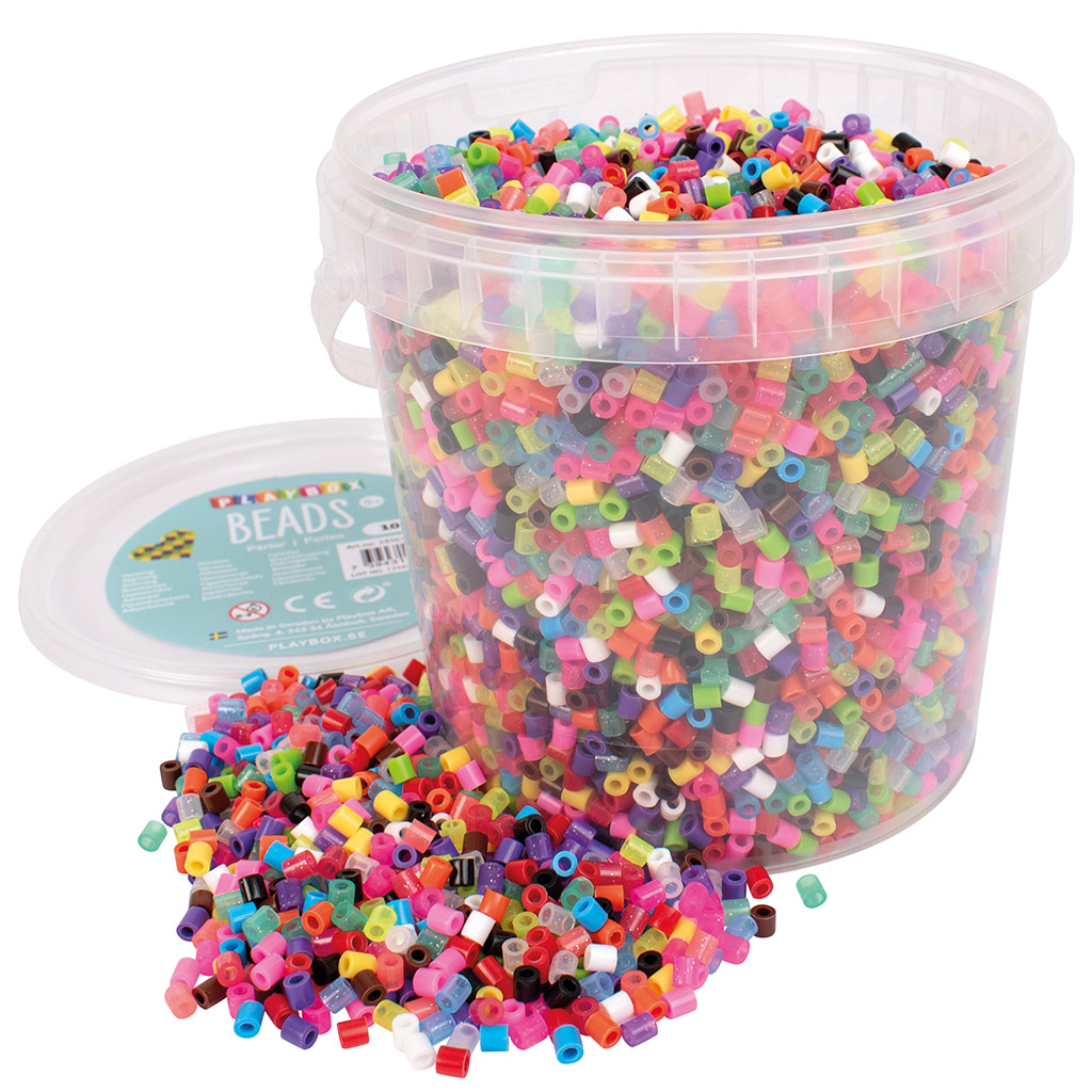 PlayBox: 5mm MIDI błyszczące koraliki do prasowania w wiaderku 10000 sztuk zdjęcie 1