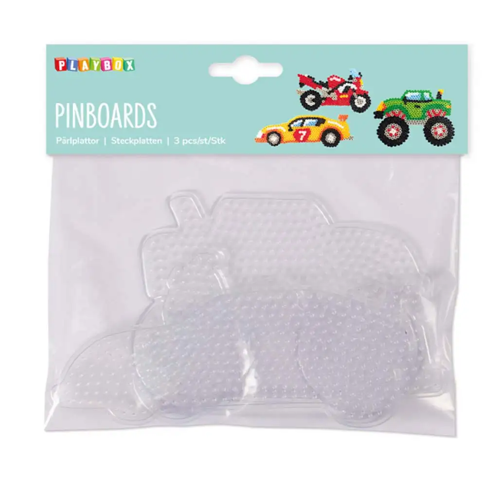 PlayBox: 5mm MIDI prasowane koralikowe płyty bazowe 3 sztuki - Pojazdy zdjęcie 1
