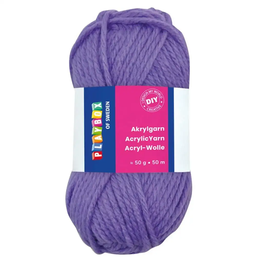 PlayBox: Akrylowa włóczka 50g fioletowa zdjęcie 1