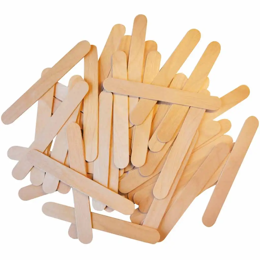 PlayBox: Dekoracyjne patyki drewniane z zaokrąglonymi rogami 150x18mm 100szt. zdjęcie 1