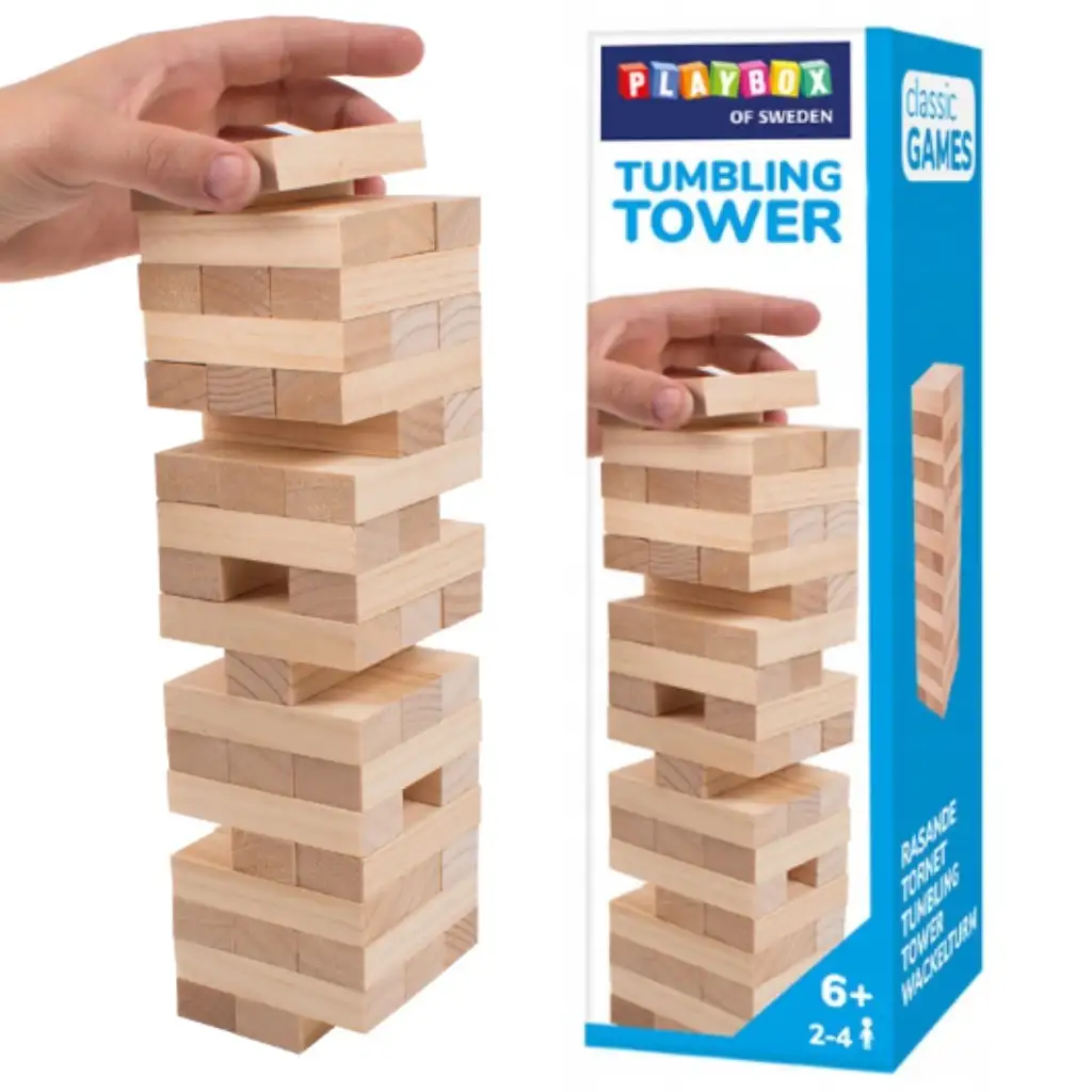 PlayBox: Gra zręcznościowa Jenga z drewna zdjęcie 1