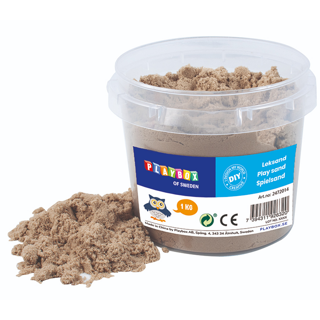 PlayBox: Naturalny kolor piasku w wiaderku 1kg zdjęcie 1