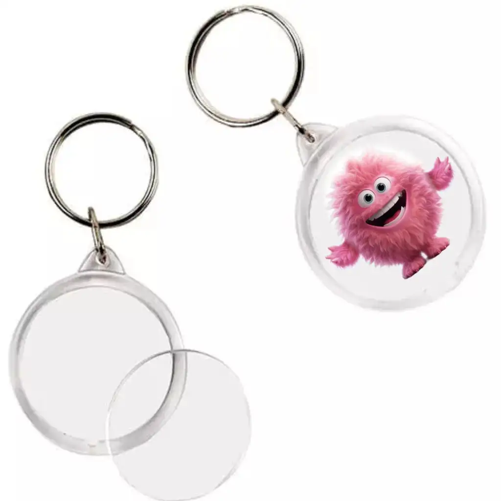 PlayBox: Przezroczysty okrągły brelok 5cm średnicy 1szt zdjęcie 1