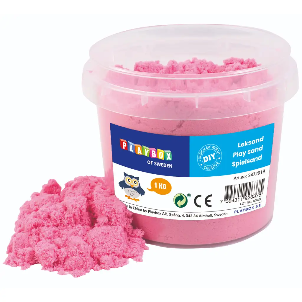 PlayBox: Różowy kolor plasteliny w wiaderku 1kg zdjęcie 1