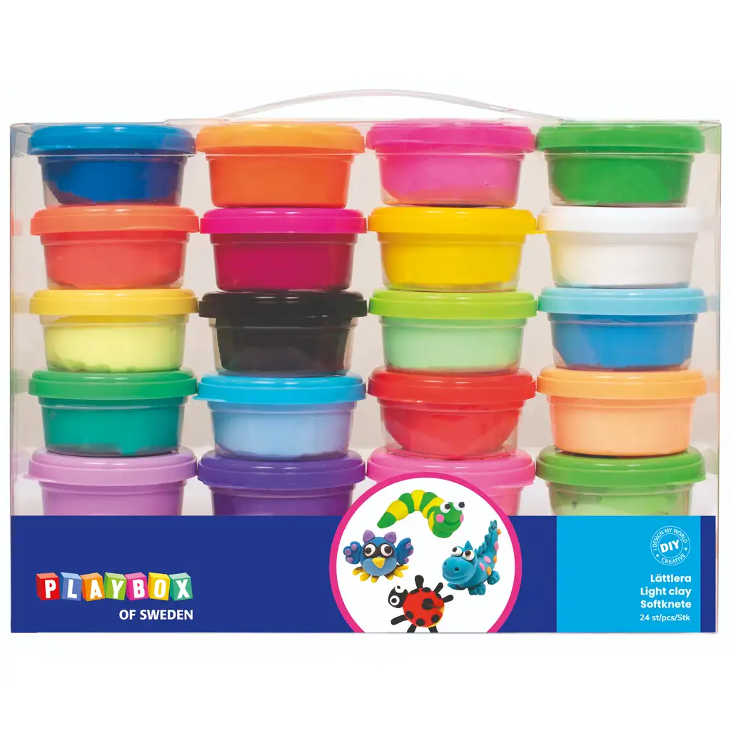 PlayBox: zestaw 24 sztuk modeliny schnącej na powietrzu zdjęcie 1
