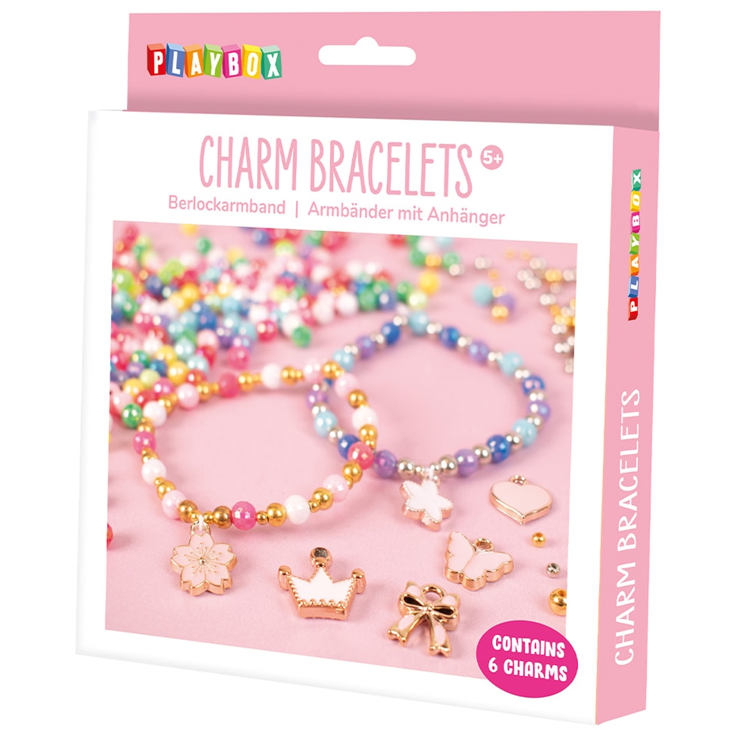 PlayBox: Zestaw koralików do robienia bransoletek Charm z medalionami 500 szt. zdjęcie 1