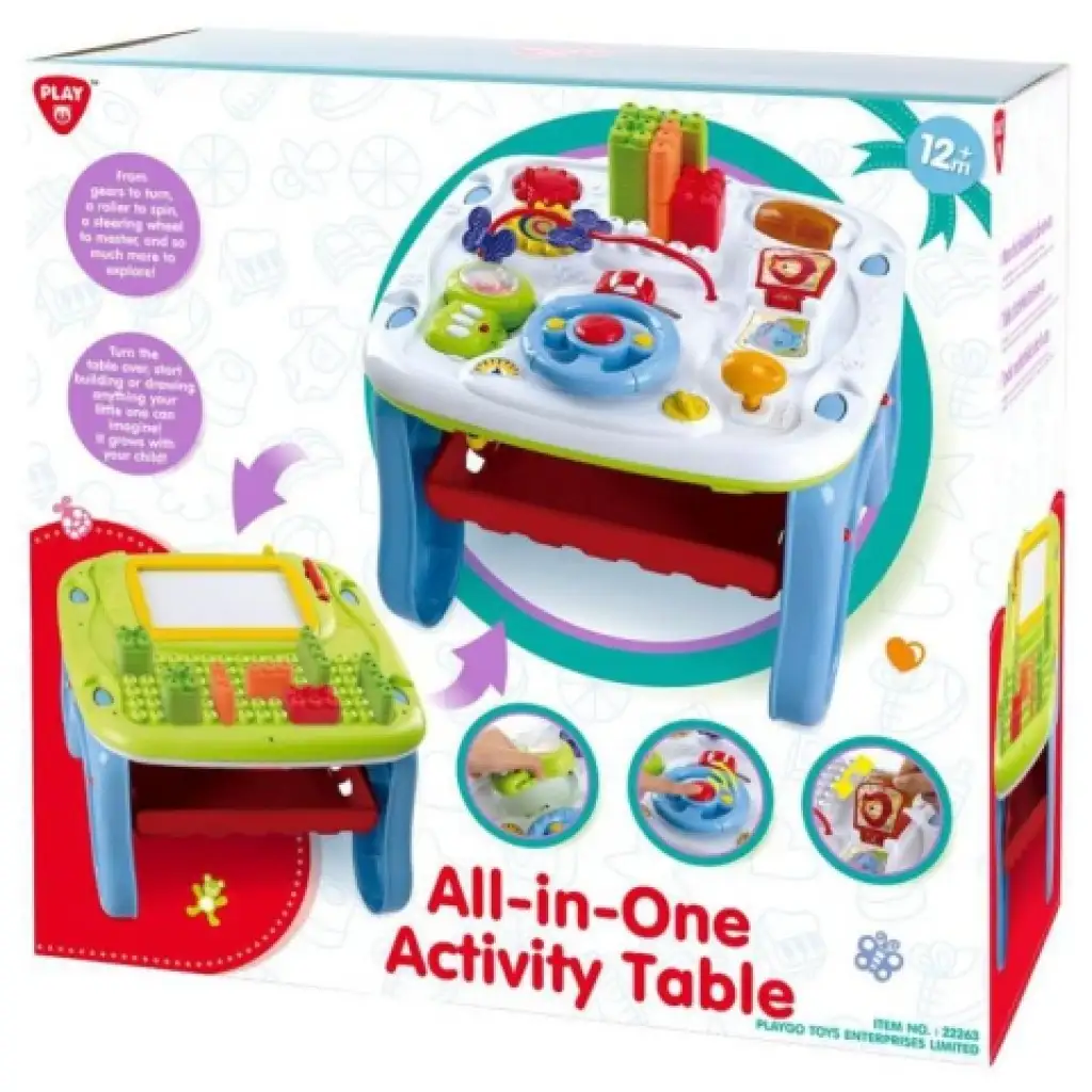 Playgo: All In One dwustronny stół do zabawy z funkcjami zdjęcie 1