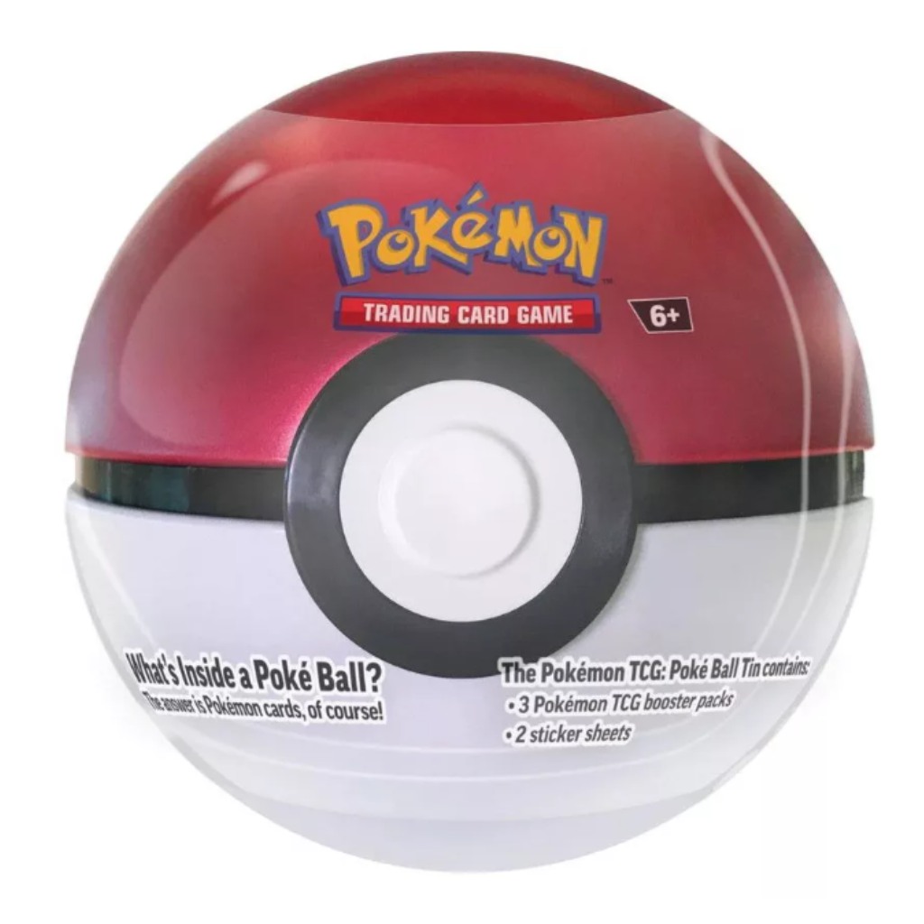 Pokémon TCG 2024 Poké Ball Tin – Metalowa puszka w kształcie Pokéballa z 3 boosterami w różnych wersjach zdjęcie 1