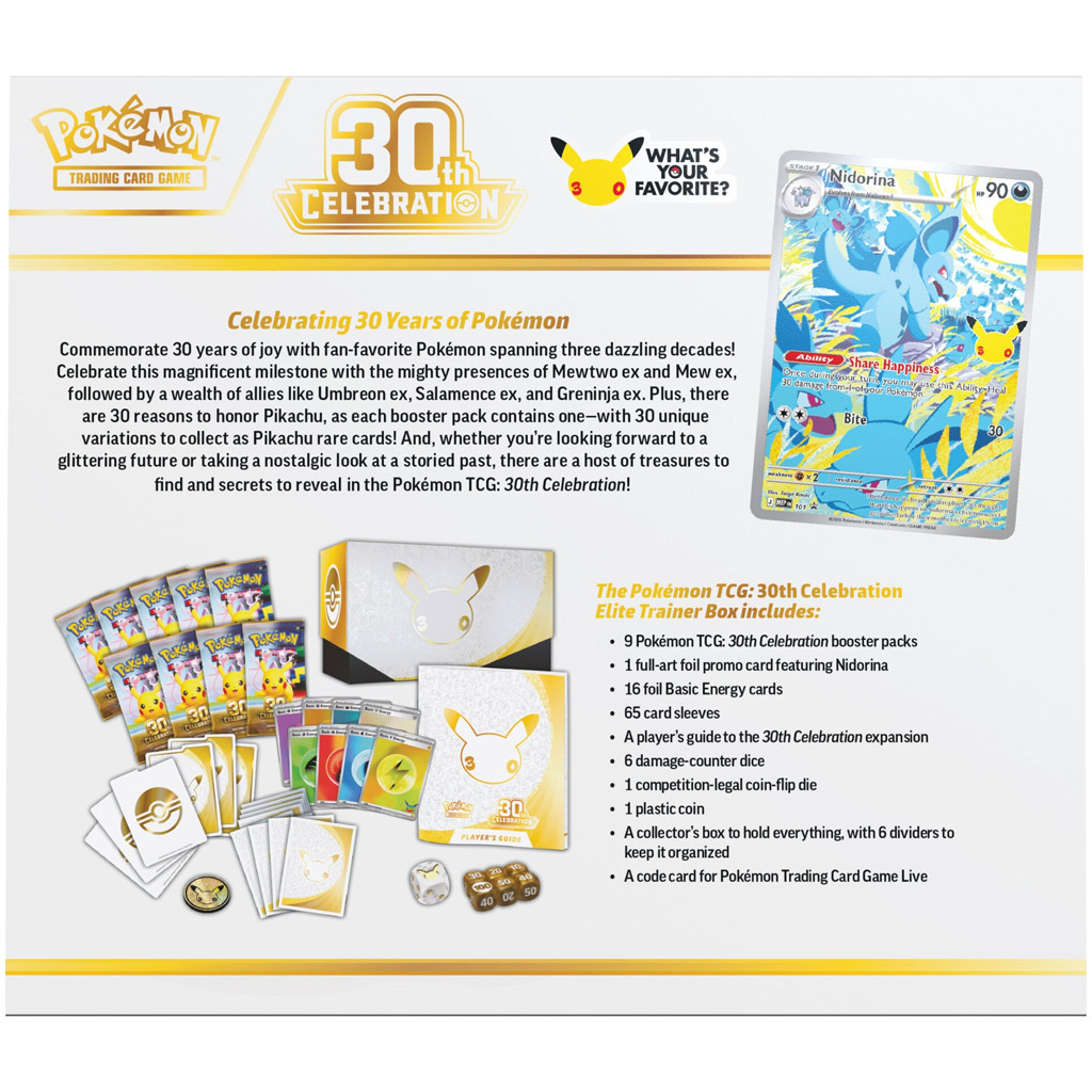 Pokémon TCG: 30. Elite Trainer Box 30. Celebration zestaw kolekcjonerski zdjęcie 2