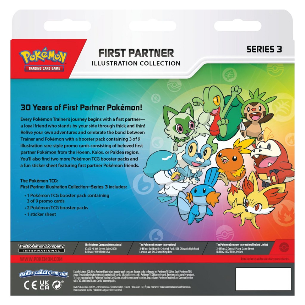 Pokémon TCG First Partners Illustration Collection – Series 3 zestaw kolekcjonerski zdjęcie 2