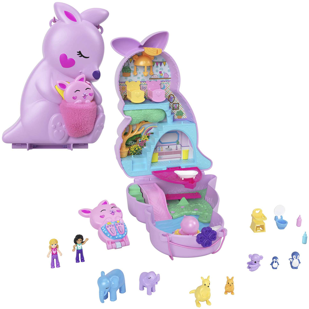 Polly Pocket Torba z kangurem i zwierzątkami - Mattel zdjęcie 3
