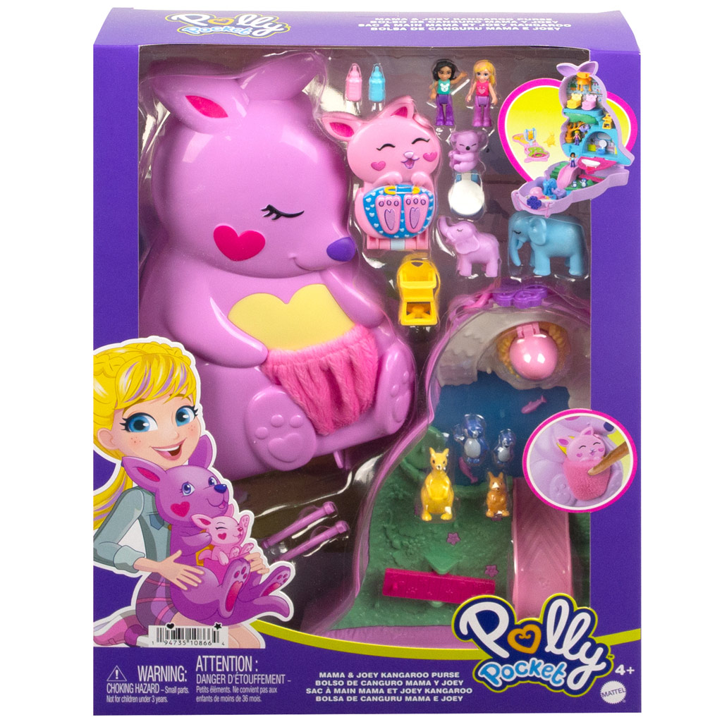Polly Pocket Torba z kangurem i zwierzątkami - Mattel zdjęcie 1