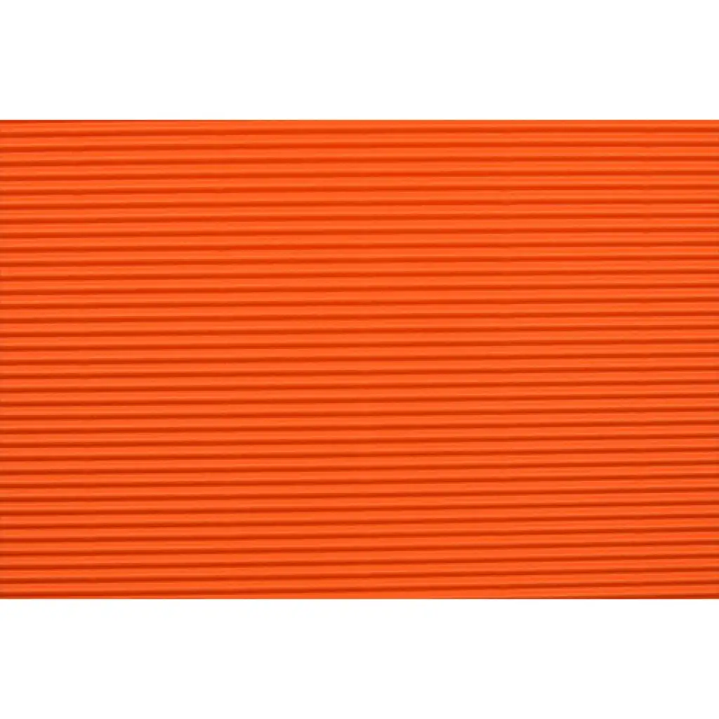 Pomarańczowa dekoracyjna tektura falista 3D w rolce B/2 50x70 cm 1 szt. kép 2